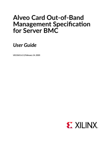 Alveo Card Out-of-Band Management Specification For 