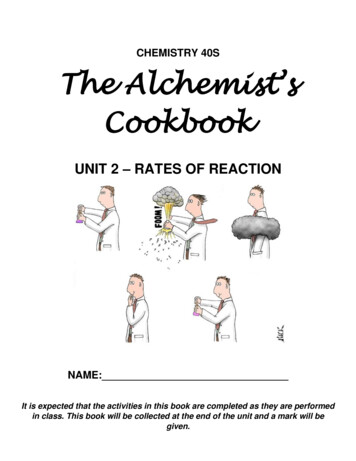 CHEMISTRY 40S The Alchemist’s Cookbook