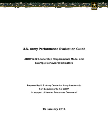 U.S. Army Performance Evaluation Guide