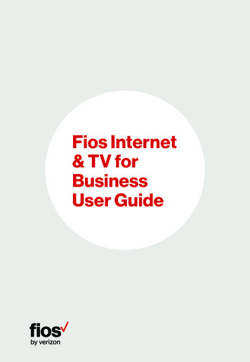 Fios Internet & TV For Business User Guide - Verizon 