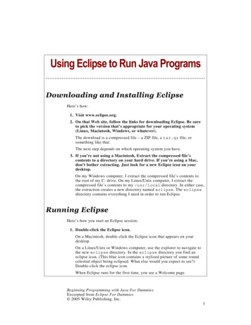 Using Eclipse To Run Java Programs - Drew University
