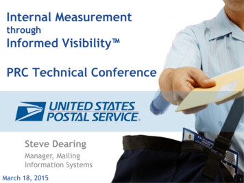 Internal Measurement - Postal Regulatory Commission