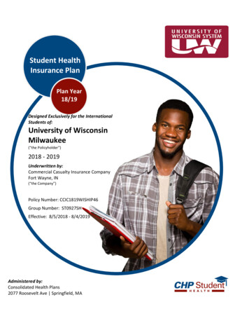 Student Health Insurance Plan - Uwm.edu