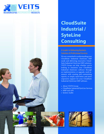 CloudSuite Industrial / SyteLine Consulting