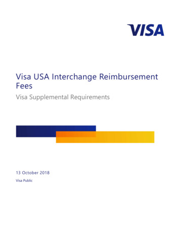Interchange Reimbursement Fees - Visa