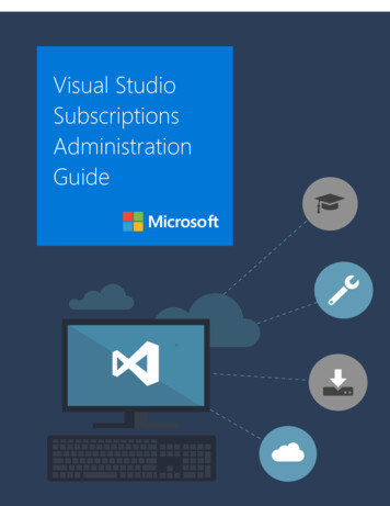 Visual Studio Subscriptions Administration Guide