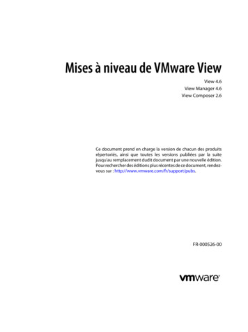 Mises à Niveau De VMware View View 4