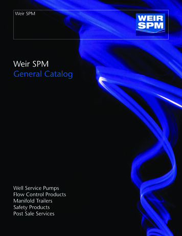 Weir SPM General Catalog - Pumpfundamentals 