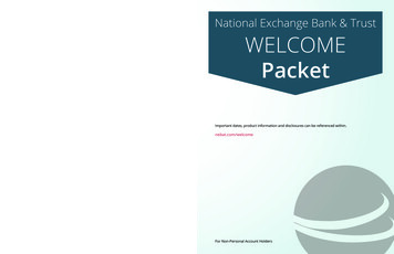 National Exchange Bank & Trust WELCOME