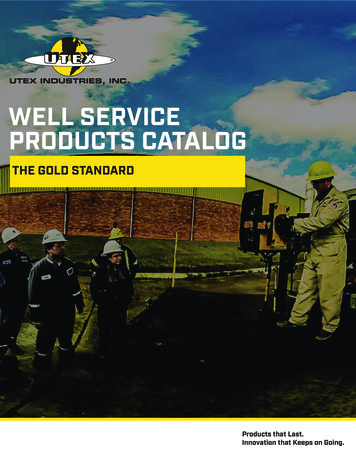 WELL SERVICE PRODUCTS CATALOG