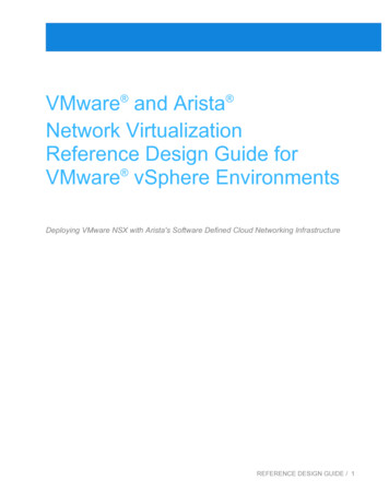 VMware And Arista Network Virtualization Reference Design Guide For .