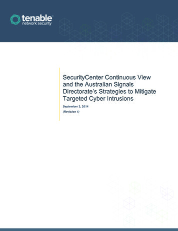 SecurityCenter Continuous View And The Australian Signals .