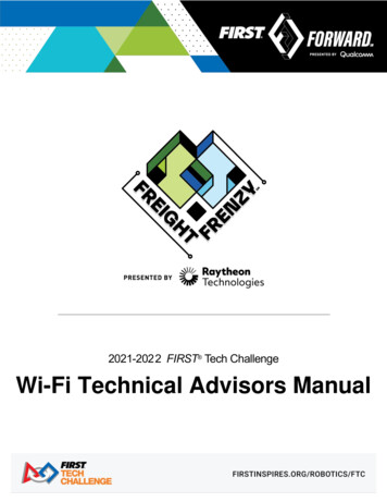 2021-2022 FIRST Tech Challenge Wi-Fi Technical Advisors 
