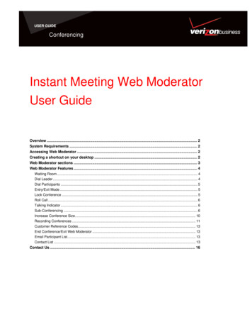 Instant Meeting Web Moderator User Guide - Verizon Business