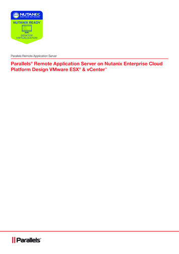Parallels Remote Application Server On Nutanix Enterprise Cloud .