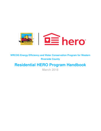 Riverside County Residential HERO Program Handbook