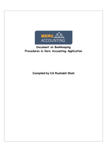 Document On Bookkeeping Procedures In Xero Accounting .