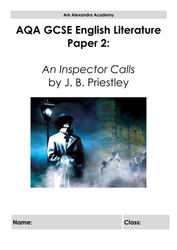 An Inspector Calls By J. B. Priestley