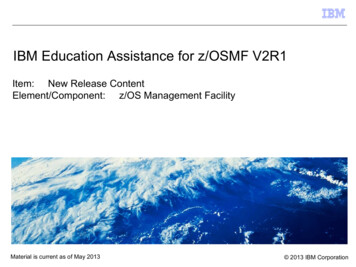 IBM Education Assistance For Z/OSMF V2R1