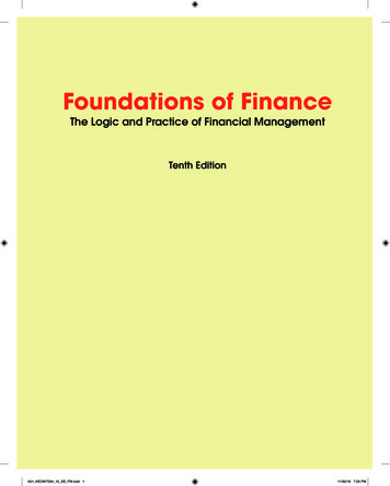 Foundations Of Finance - Pearson