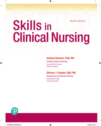 Skills In Ninth Edition Clinical Nursing