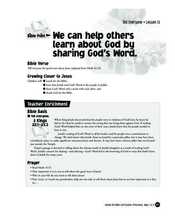 Tell Everyone Lesson 13 Bible Point We Can Help Others .