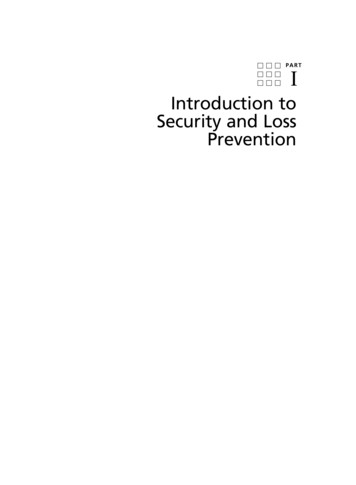 Introduction To Security And Loss Prevention - 