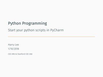 Python Programming - Start Your Python Scripts In PyCharm
