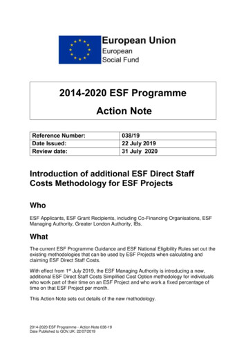 2014-2020 ESF Programme Action Note - GOV.UK