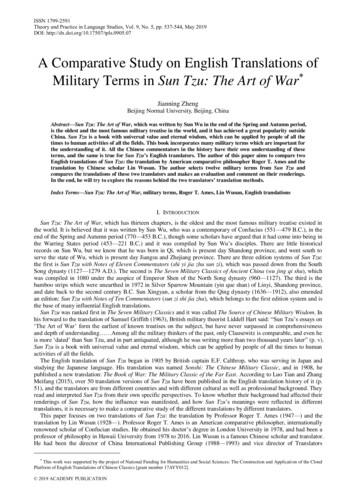 A Comparative Study On English Translations Of Military .