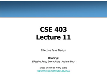 CSE 403 Lecture 11 - Courses.cs.washington.edu