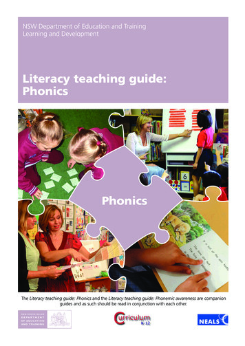 Literacy Teaching Guide: Phonics