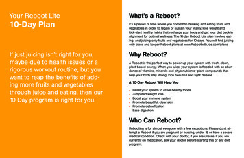 Your Reboot Lite What’s A Reboot? 10-Day Plan