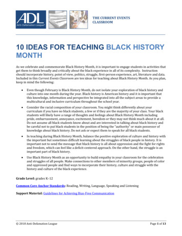 10 IDEAS FOR TEACHING BLACK HISTORY MONTH