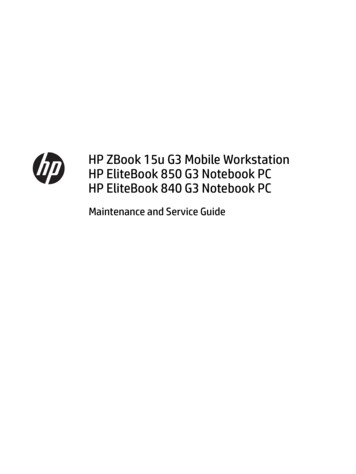 HP ZBook 15u G3 Mobile WorkstationHP EliteBook 850 G3 Notebook PCHP .