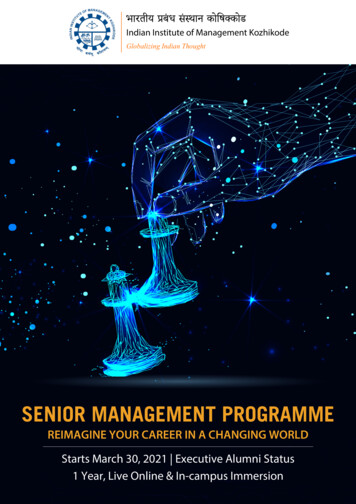 Senior Management Programme - Iimk