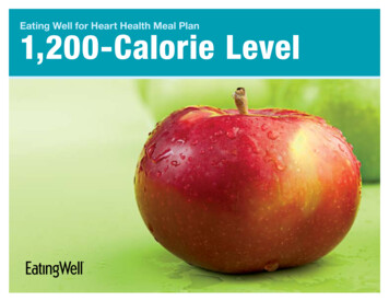 Eating Well For Heart Health Meal Plan 1,200-Calorie Level