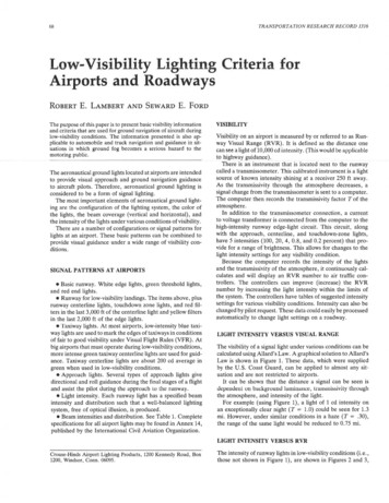 Low-Visibility Lighting Criteria For Airports And Roadways