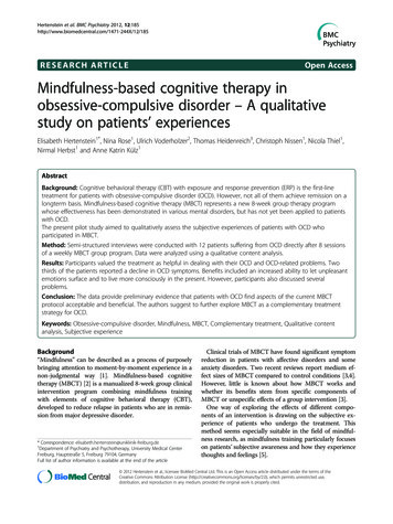 RESEARCH ARTICLE Open Access Mindfulness-based 