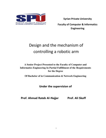 Design And The Mechanism Of Controlling A Robotic Arm