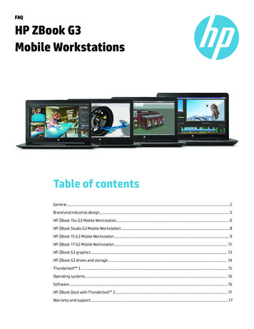 FAQ HP ZBook G3 Mobile Workstations