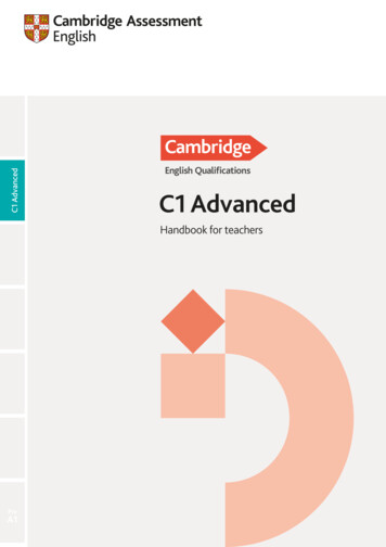 C1 Advanced Handbook - Cambridge English