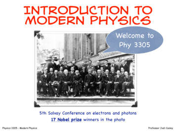 Introduction To Modern Physics