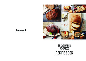 BREAD MAKER SD-ZP2000 RECIPE BOOK - Panasonic