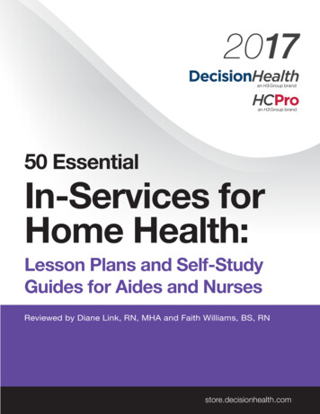50 Essential In-Services For Home Health