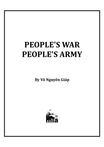 PEOPLE'S WAR PEOPLE'S ARMY - Marxists Internet Archive