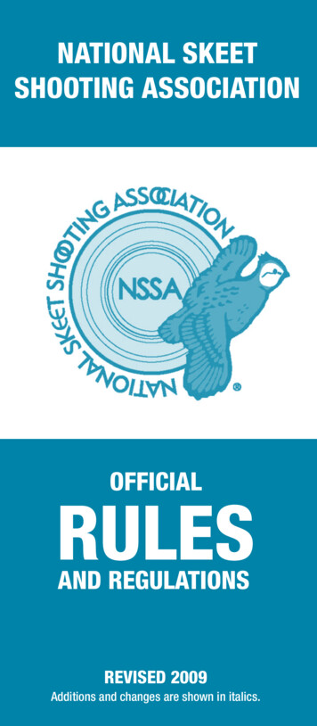 Official Rules - Nssa-nsca