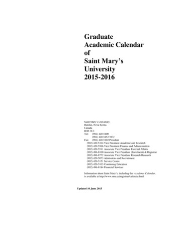 Graduate Of Saint Mary's University 2015-2016