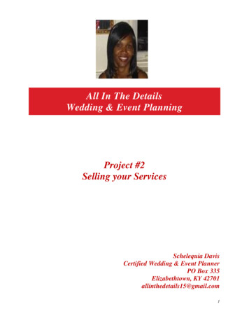 All In The Details Wedding & Event Planning Project #2 .