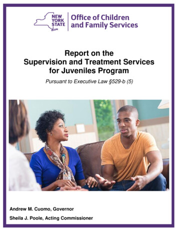 Report On The Supervision And Treatment Services For Juveniles Program